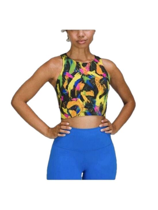 lululemon athletica Tops - Lululemon Wunder Train Racerback Tank B/C Cup Support Size 4 Multi Color